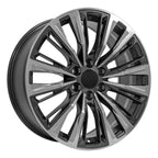 OE Wheels CA93 22x9 6x139.7 28et Gloss Gunmetal with Polished Face Wheel - View 3