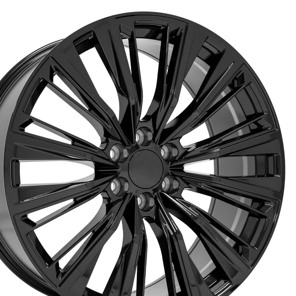 OE Wheels CA93 24x10 6x139.7 28et Gloss Black Wheel