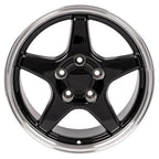 OE Wheels CV01 17x9.5 5x120.65 56et Gloss Black Machined Lip Wheel - View 2