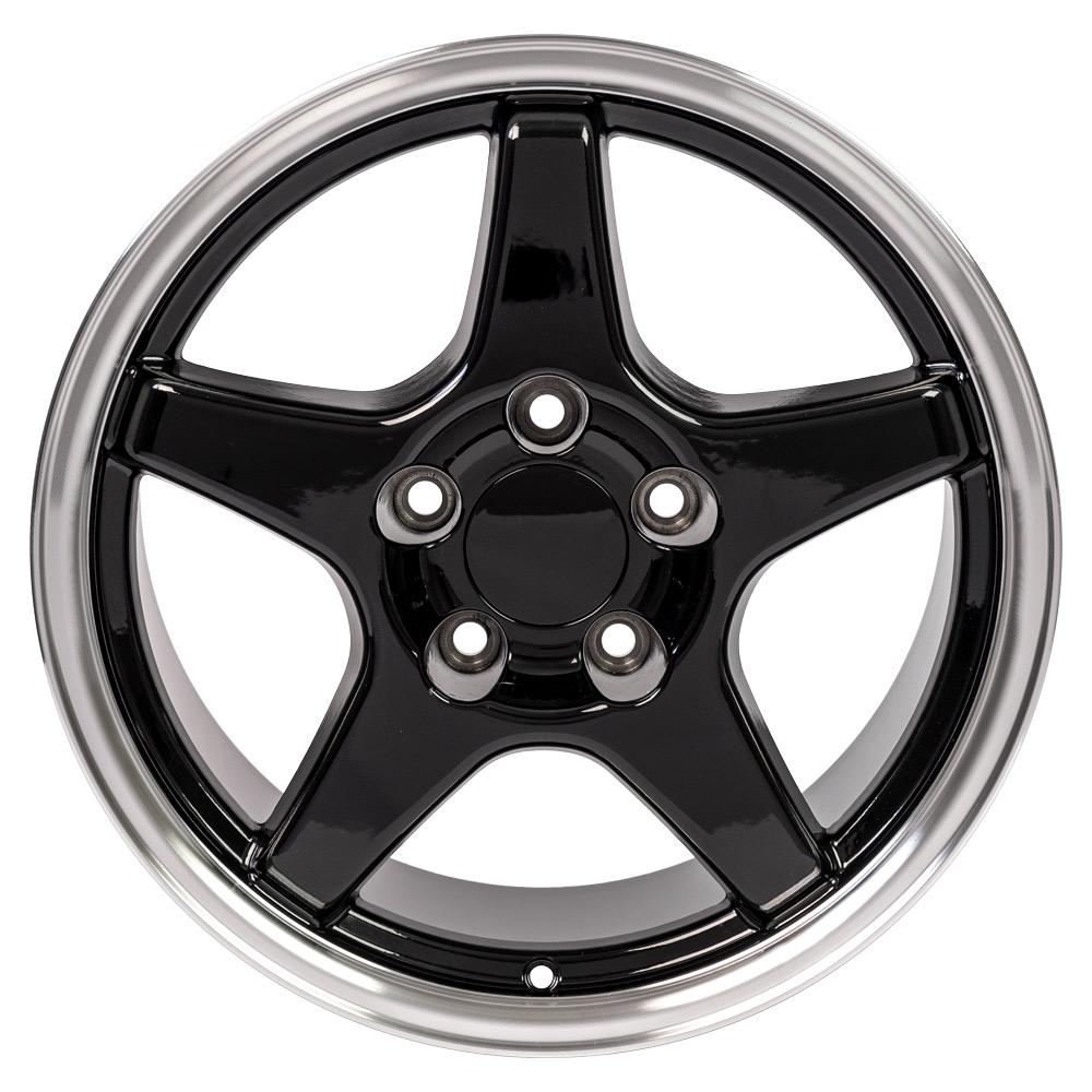 OE Wheels CV01 17x9.5 5x120.65 56et Gloss Black Machined Lip Wheel - View 2