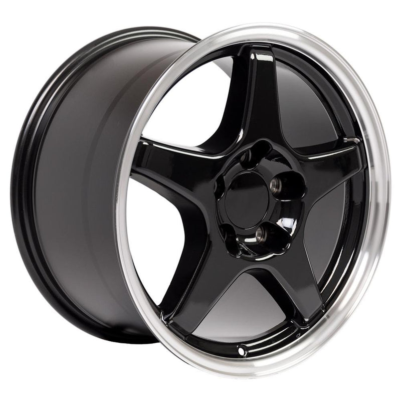 OE Wheels CV01 17x9.5 5x120.65 56et Gloss Black Machined Lip Wheel - View 3