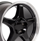 OE Wheels CV01 17x9.5 5x120.65 56et Gloss Black Machined Lip Wheel