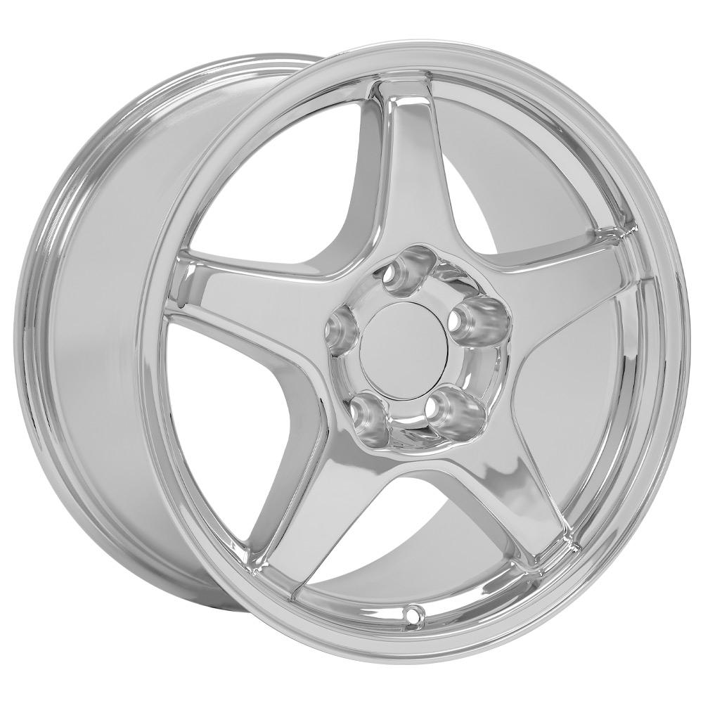 OE Wheels CV01 17x9.5 5x120.65 56et Chrome Wheel - View 3