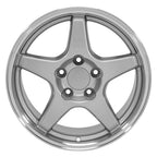 OE Wheels CV01 17x9.5 5x120.65 56et Gloss Silver Machined Lip Wheel - View 2