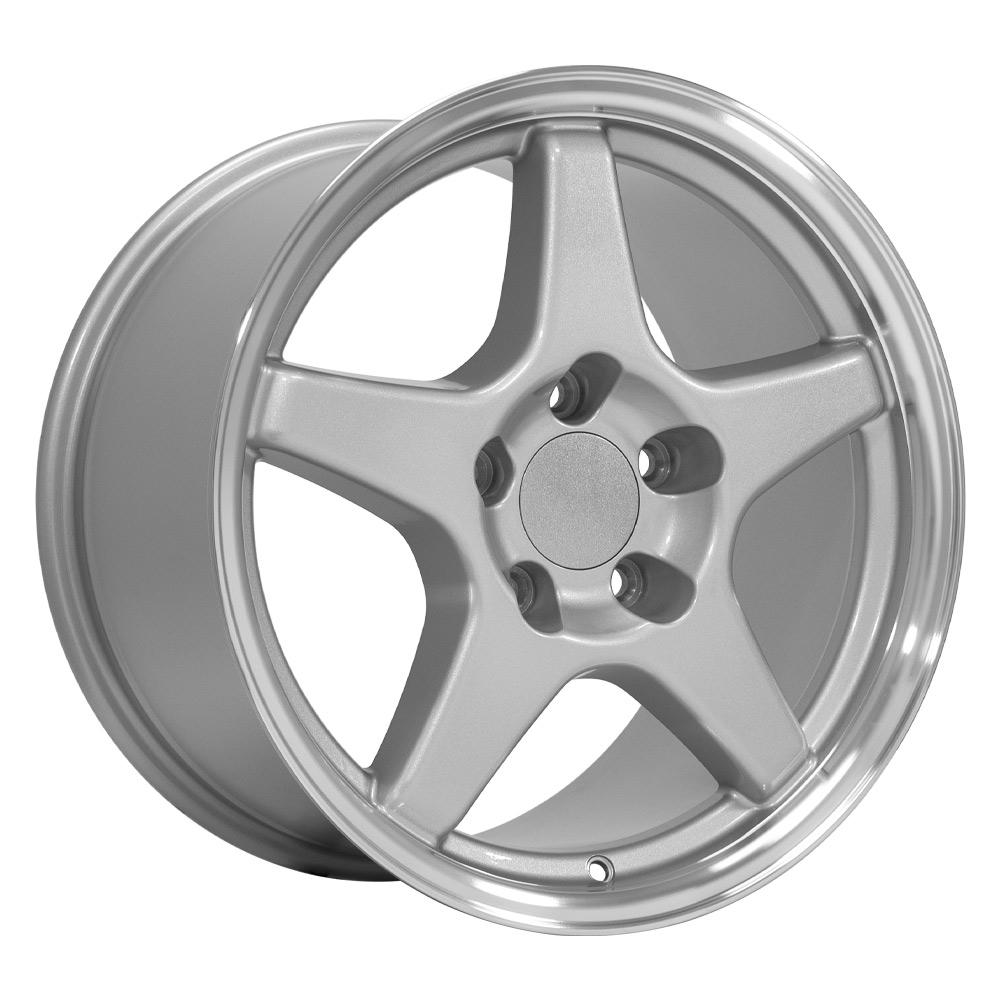 OE Wheels CV01 17x9.5 5x120.65 56et Gloss Silver Machined Lip Wheel - View 3