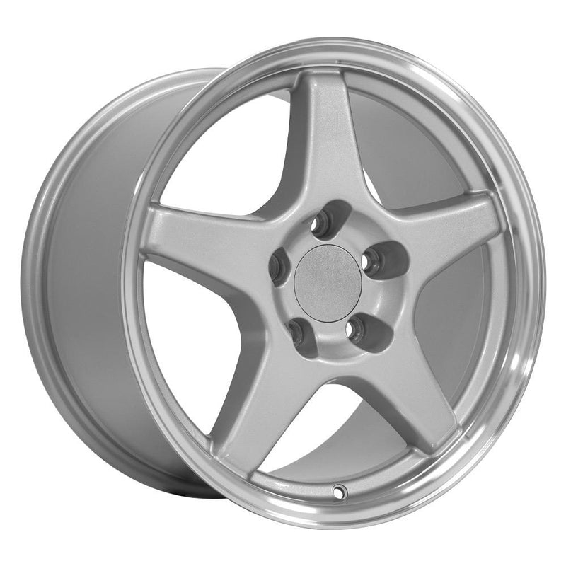 OE Wheels CV01 17x9.5 5x120.65 56et Gloss Silver Machined Lip Wheel - View 3