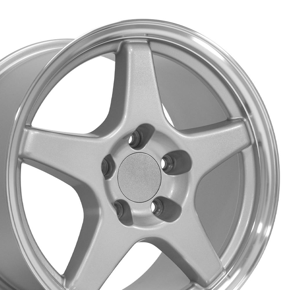 OE Wheels CV01 17x9.5 5x120.65 56et Gloss Silver Machined Lip Wheel