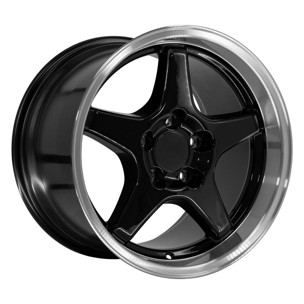 OE Wheels CV01 17x11 5x120.65 50et Gloss Black Machined Lip Wheel - View 3