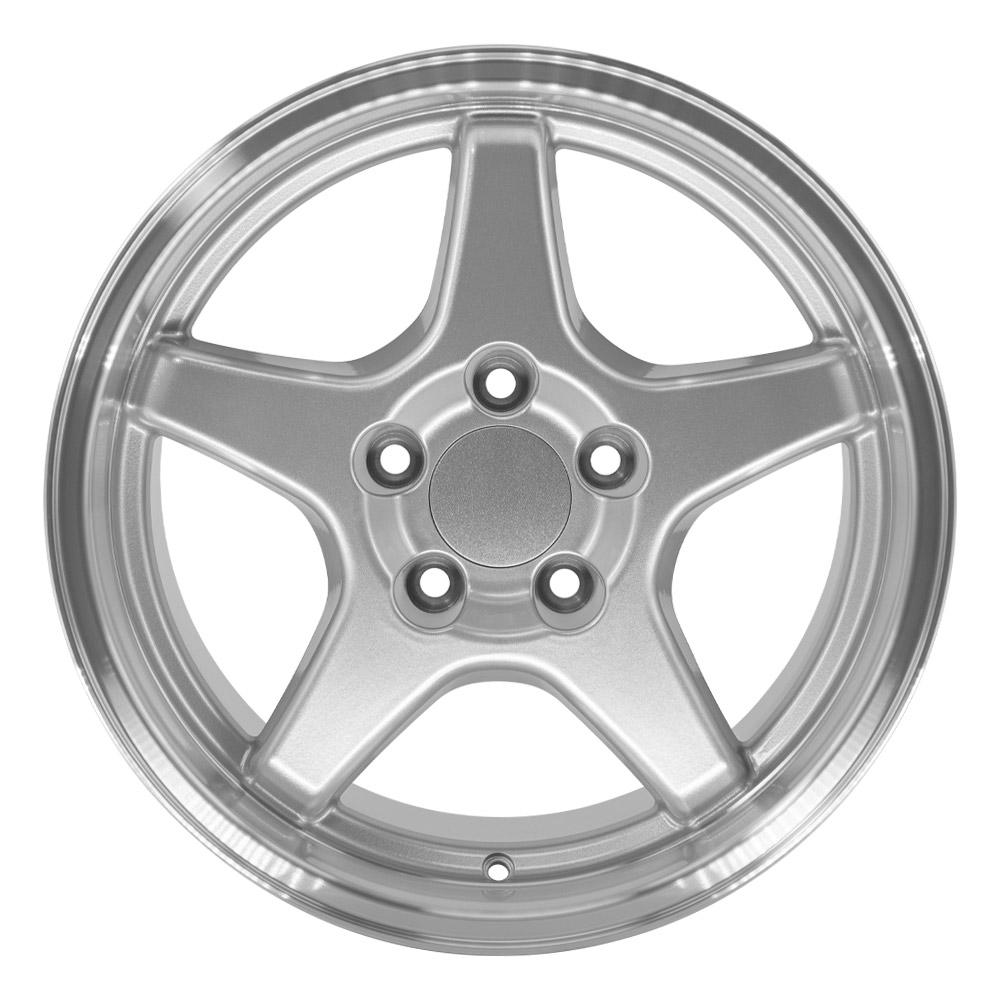 OE Wheels CV01 17x11 5x120.65 50et Gloss Silver Machined Lip Wheel - View 2
