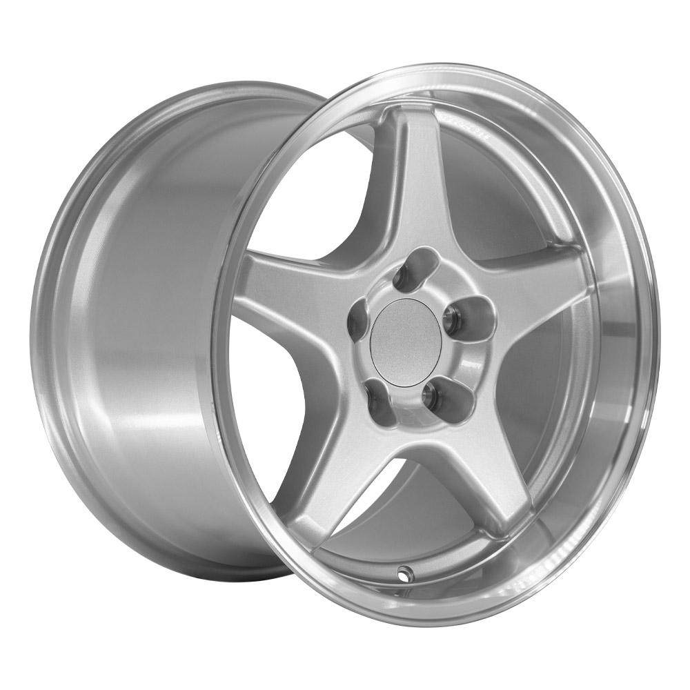 OE Wheels CV01 17x11 5x120.65 50et Gloss Silver Machined Lip Wheel - View 3