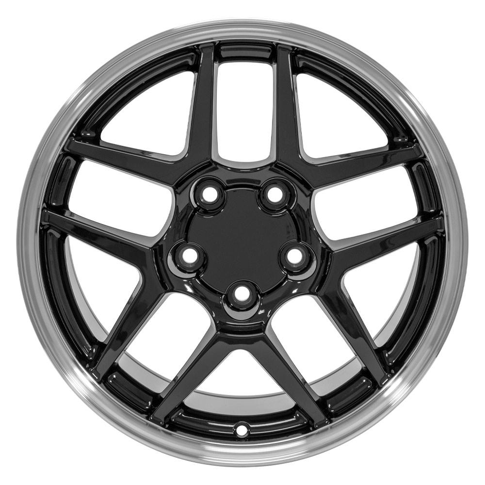 OE Wheels CV04 17x9.5 5x120.65 54et Gloss Black Machined Lip Wheel - View 2