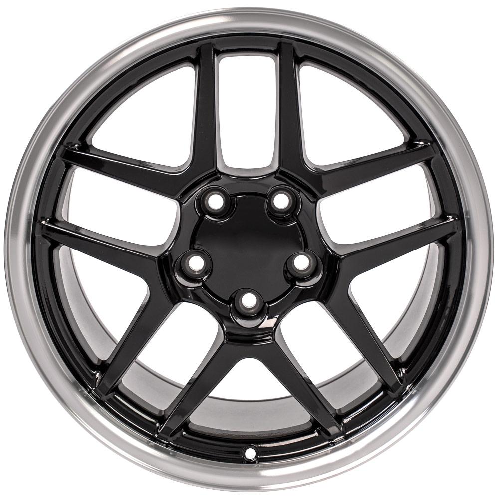 OE Wheels CV04 18x10.5 5x120.65 56et Gloss Black Machined Lip Wheel - View 2