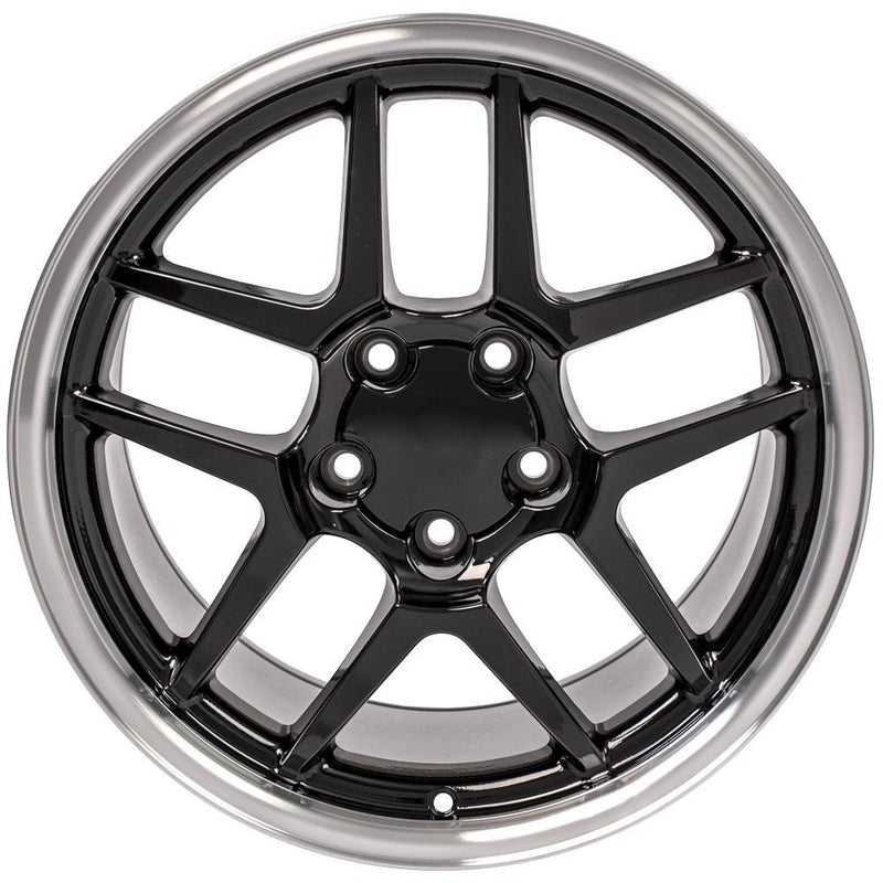 OE Wheels CV04 18x10.5 5x120.65 56et Gloss Black Machined Lip Wheel - View 2
