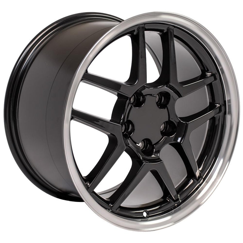 OE Wheels CV04 18x10.5 5x120.65 56et Gloss Black Machined Lip Wheel - View 3