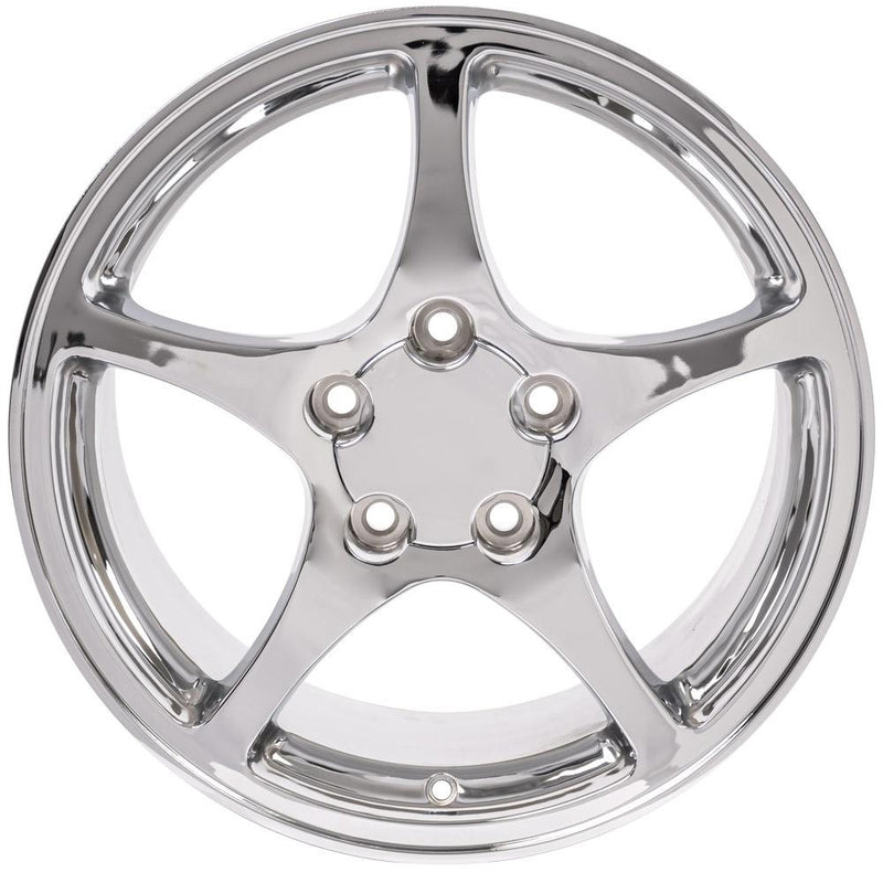 OE Wheels CV05 17x8.5 5x120.65 58et Chrome Wheel - View 2