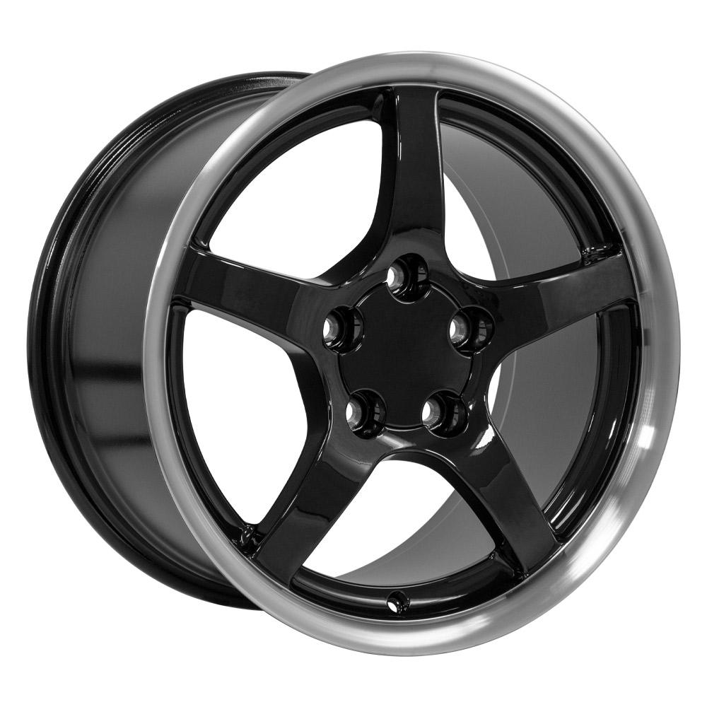 OE Wheels CV05 17x9.5 5x120.65 54et Gloss Black Machined Lip Wheel - View 3