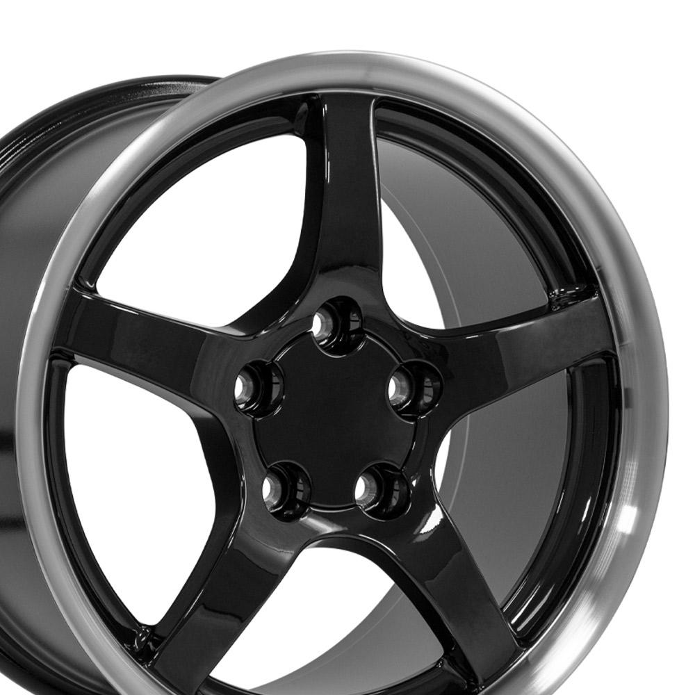 OE Wheels CV05 17x9.5 5x120.65 54et Gloss Black Machined Lip Wheel