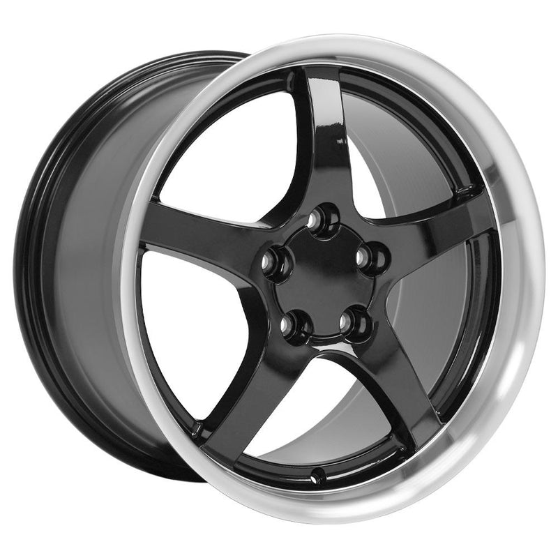 OE Wheels CV05 18x10.5 5x120.65 56et Gloss Black Machined Lip Wheel - View 3