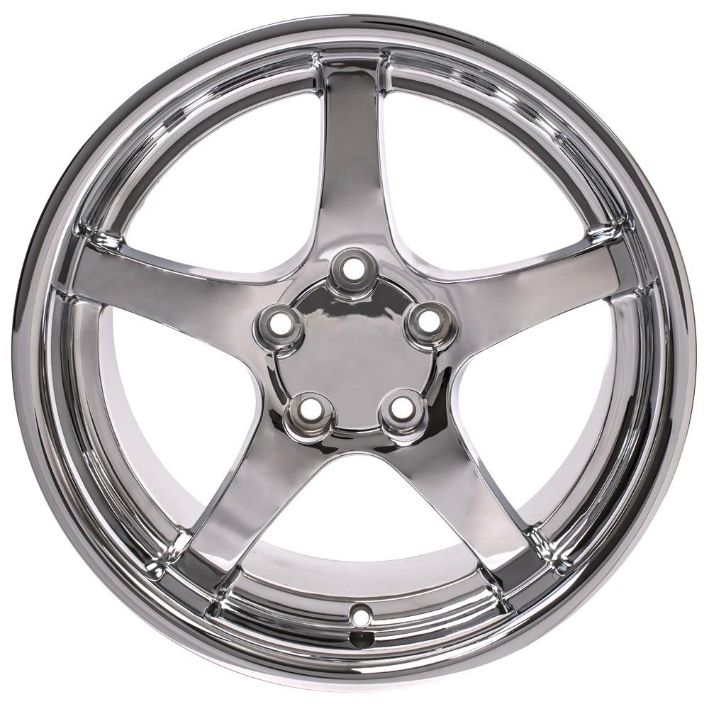 OE Wheels CV05 18x10.5 5x120.65 56et Chrome Wheel - View 2