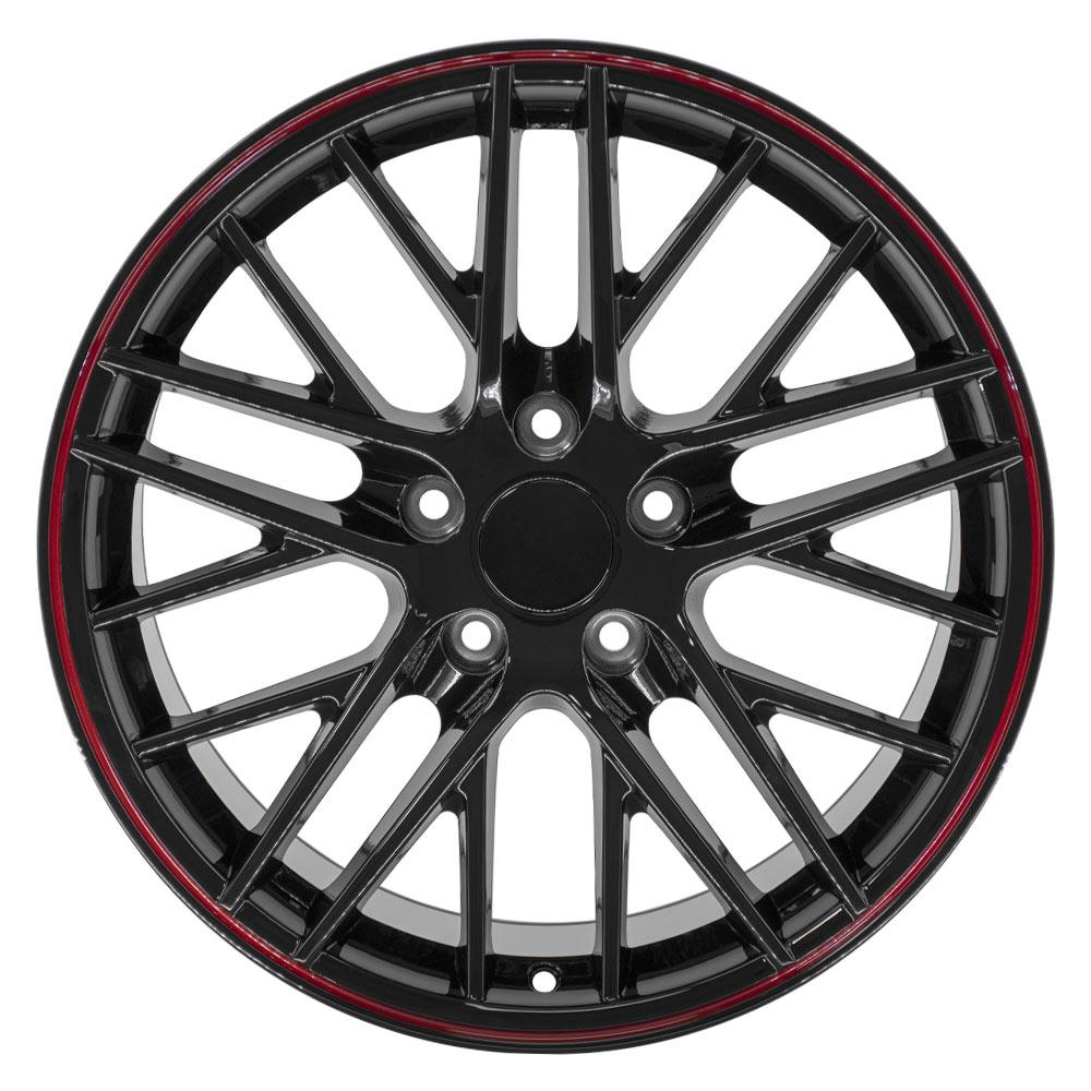 OE Wheels CV08A 18x10.5 5x120.65 56et Gloss Black Redline Wheel - View 2