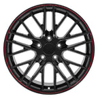 OE Wheels CV08A 18x10.5 5x120.65 56et Gloss Black Redline Wheel - View 2