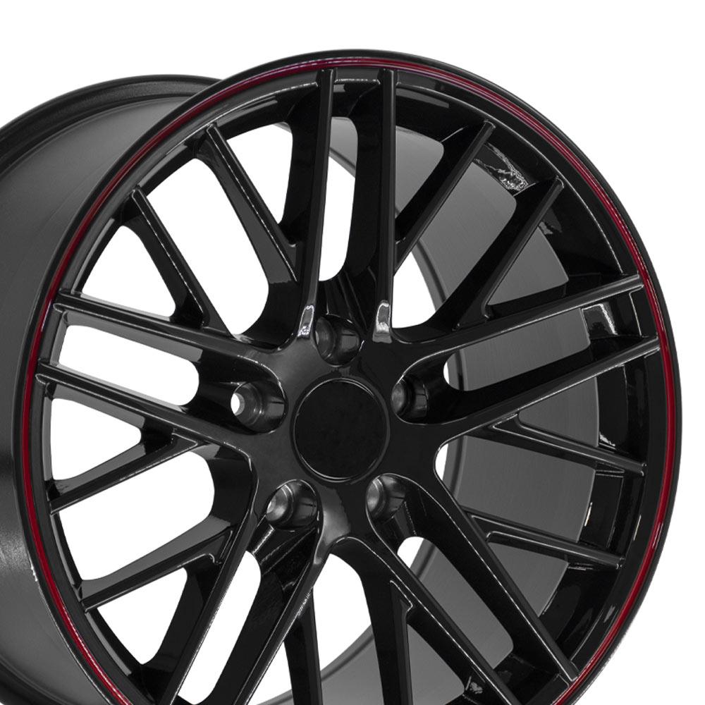 OE Wheels CV08A 18x10.5 5x120.65 56et Gloss Black Redline Wheel