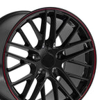 OE Wheels CV08A 18x10.5 5x120.65 56et Gloss Black Redline Wheel