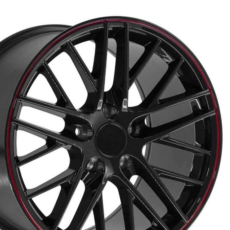 OE Wheels CV08A 18x10.5 5x120.65 56et Gloss Black Redline Wheel