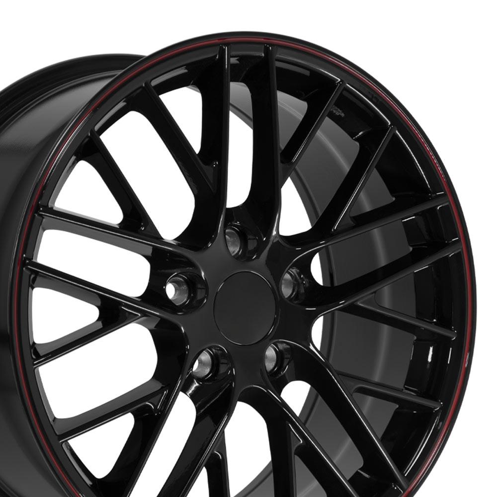 OE Wheels CV08B 18x8.5 5x120.65 56et Gloss Black Redline Wheel