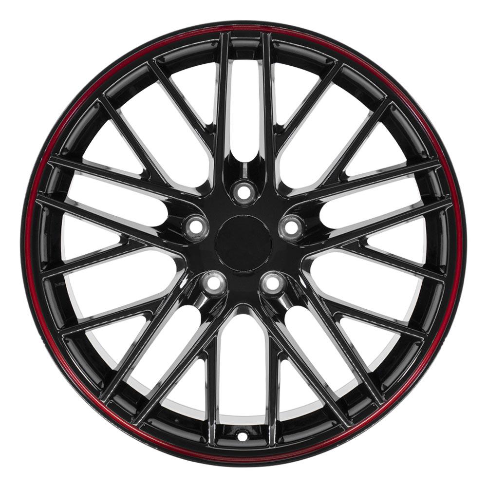 OE Wheels CV08B 19x10 5x120.65 79et Gloss Black Redline Wheel - View 2
