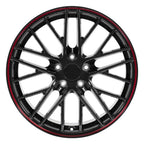OE Wheels CV08B 19x10 5x120.65 79et Gloss Black Redline Wheel - View 2