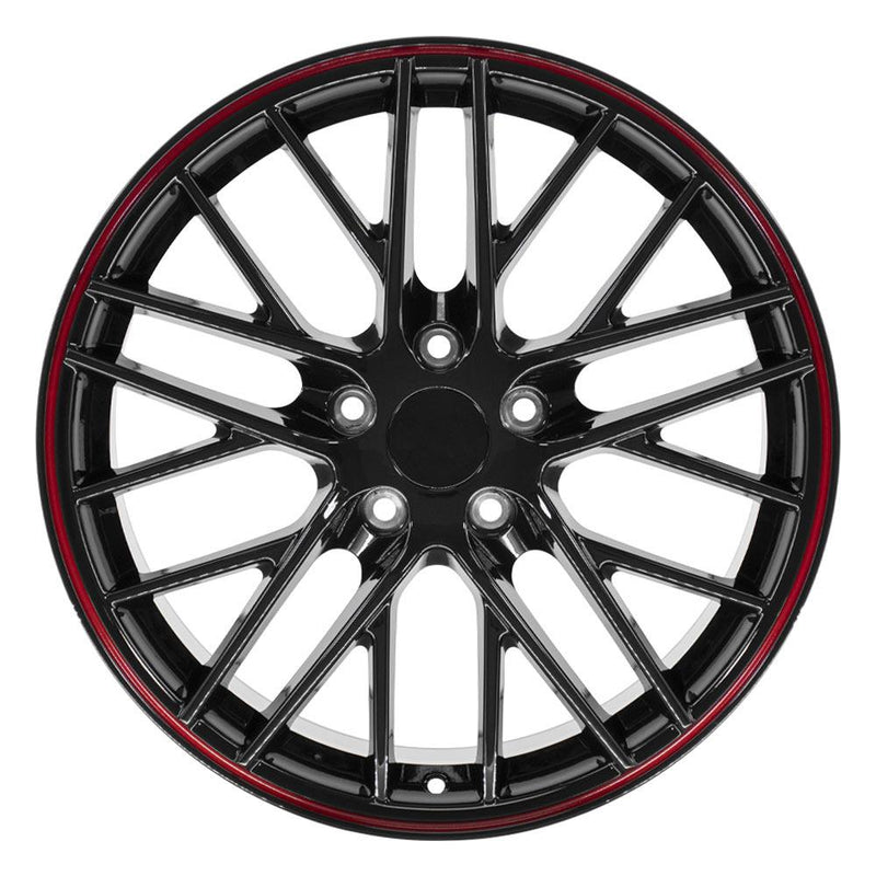 OE Wheels CV08B 19x10 5x120.65 79et Gloss Black Redline Wheel - View 2