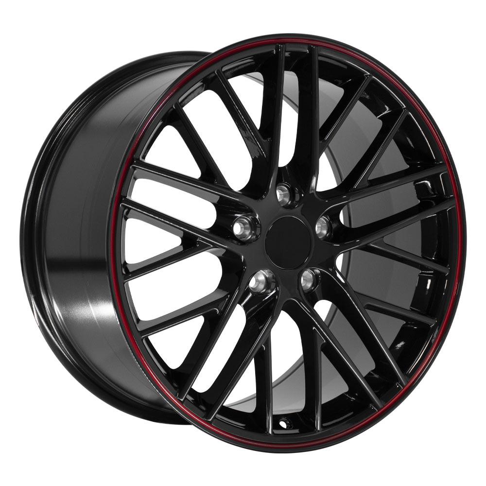 OE Wheels CV08B 19x10 5x120.65 79et Gloss Black Redline Wheel - View 3