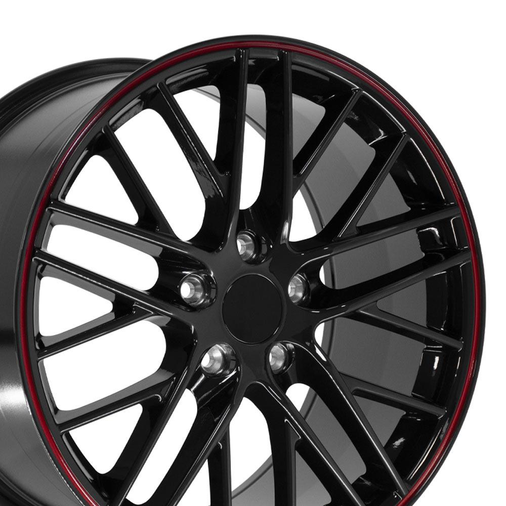 OE Wheels CV08B 19x10 5x120.65 79et Gloss Black Redline Wheel