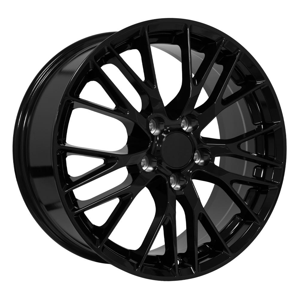 OE Wheels CV22B 18x8.5 5x120.65 56et Gloss Black Wheel - View 3