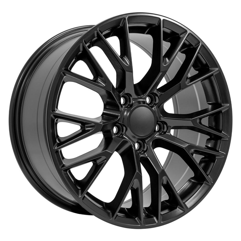 OE Wheels CV22B 18x8.5 5x120.65 56et Satin Black Wheel - View 3