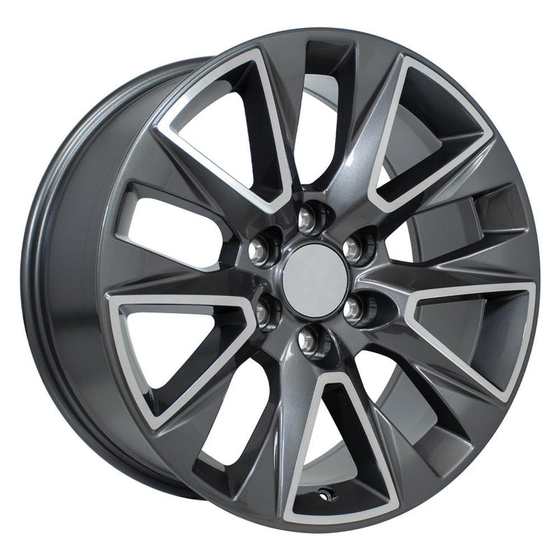 OE Wheels CV26 20x9 6x139.7 28et Gloss Gunmetal Machined Wheel - View 3