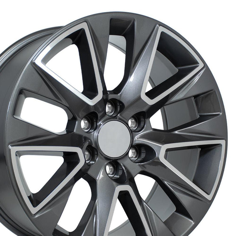 OE Wheels CV26 20x9 6x139.7 28et Gloss Gunmetal Machined Wheel