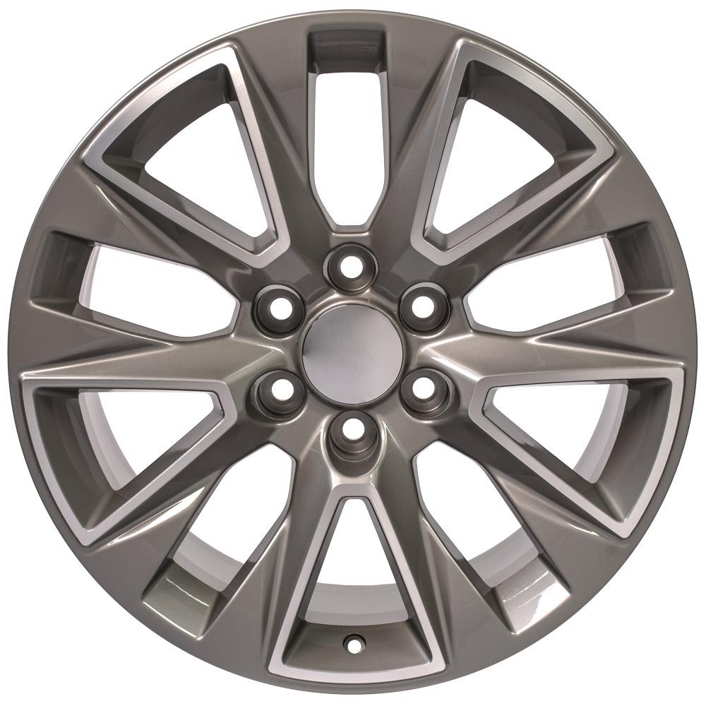 OE Wheels CV26 20x9 6x139.7 28et Gloss Silver Machined Wheel - View 2