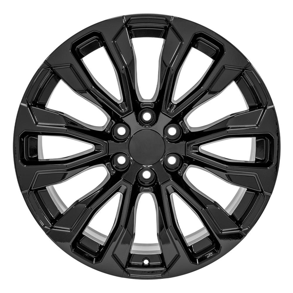 OE Wheels CV30 22x9 6x139.7 28et Gloss Black Wheel - View 2