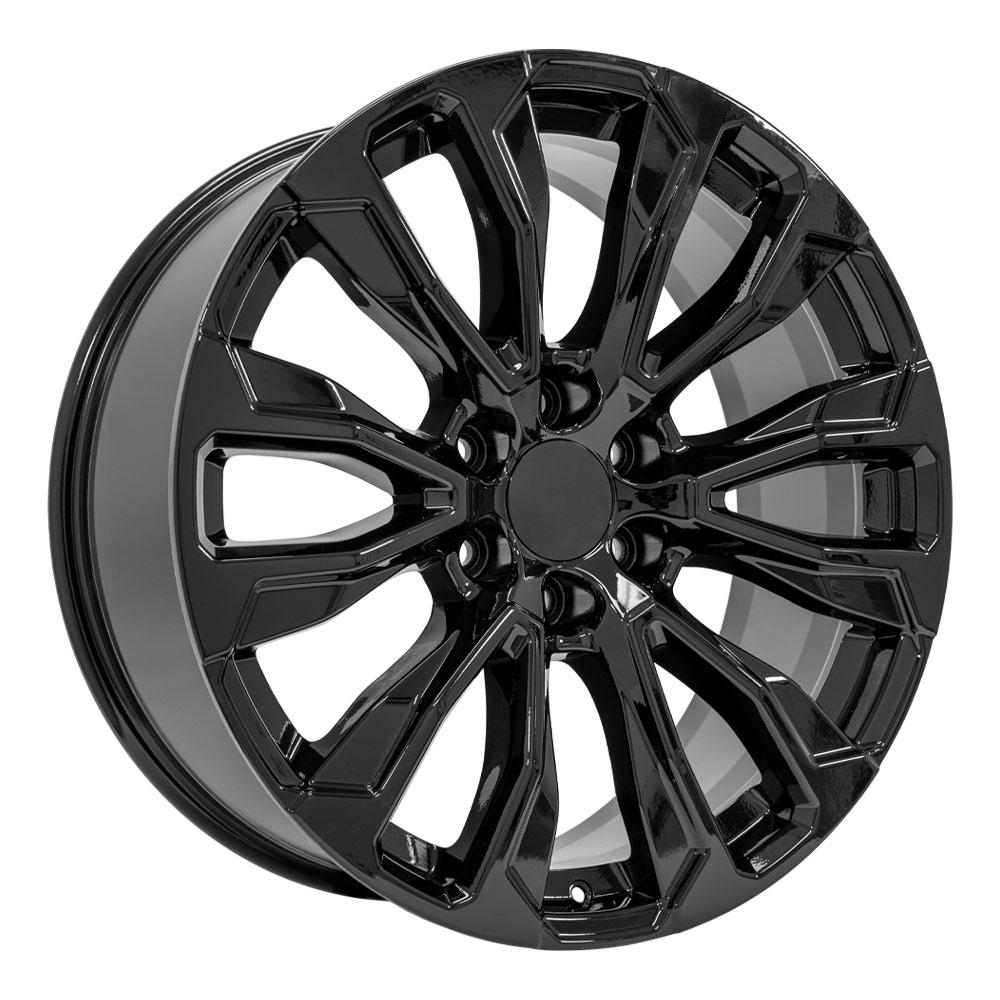 OE Wheels CV30 22x9 6x139.7 28et Gloss Black Wheel - View 3
