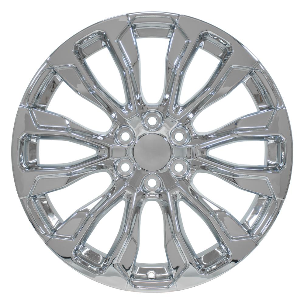 OE Wheels CV30 22x9 6x139.7 28et Chrome Wheel - View 2