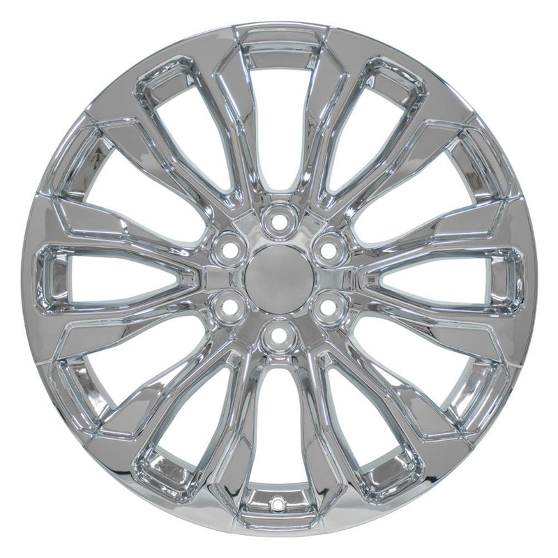OE Wheels CV30 22x9 6x139.7 28et Chrome Wheel - View 2