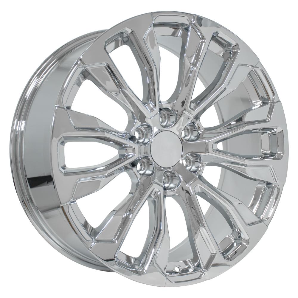 OE Wheels CV30 22x9 6x139.7 28et Chrome Wheel - View 3