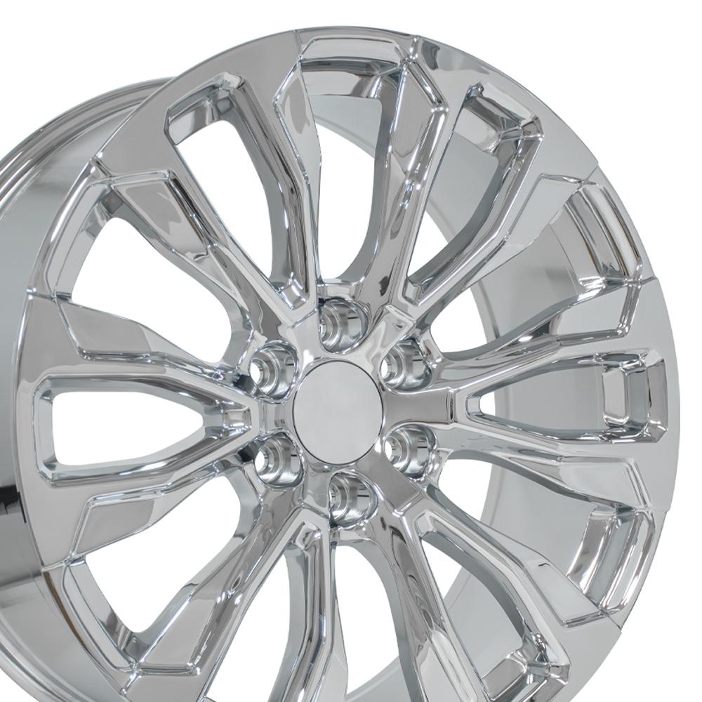 OE Wheels CV30 22x9 6x139.7 28et Chrome Wheel