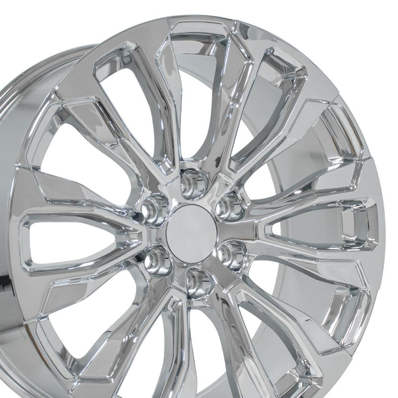 OE Wheels CV30 22x9 6x139.7 28et Chrome Wheel
