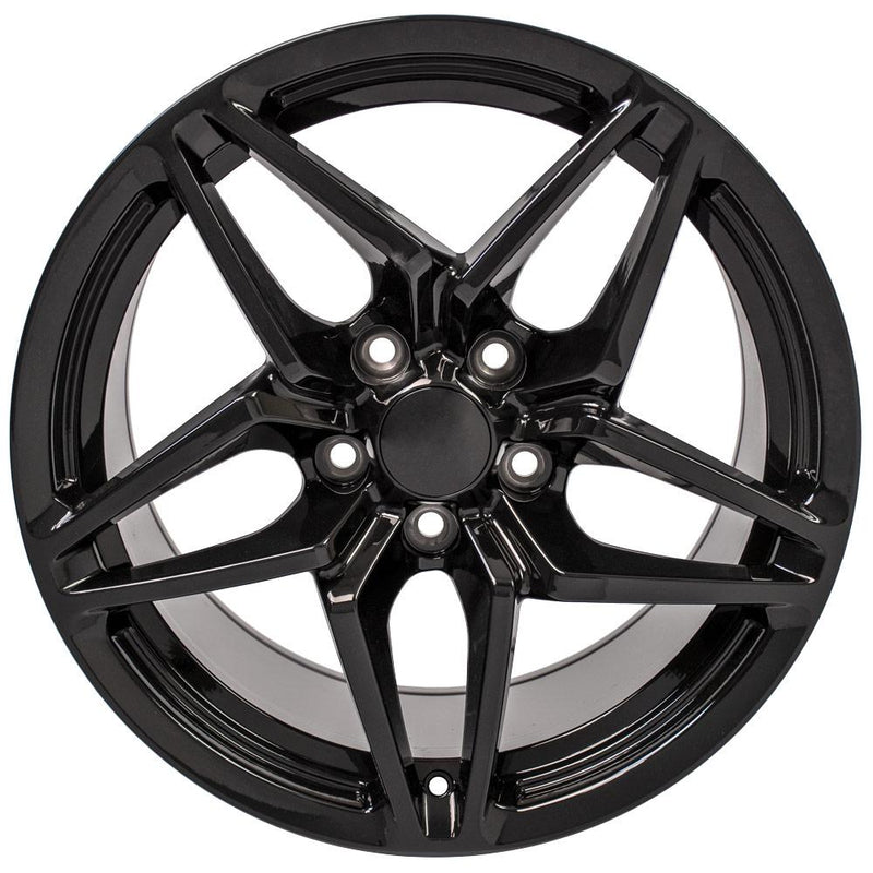 OE Wheels CV31 18x10.5 5x120.65 56et Gloss Black Wheel - View 2