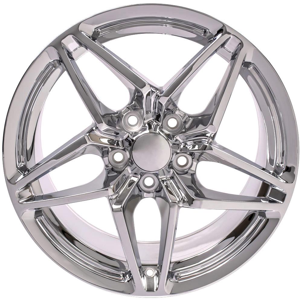 OE Wheels CV31 18x10.5 5x120.65 56et Chrome Wheel - View 2