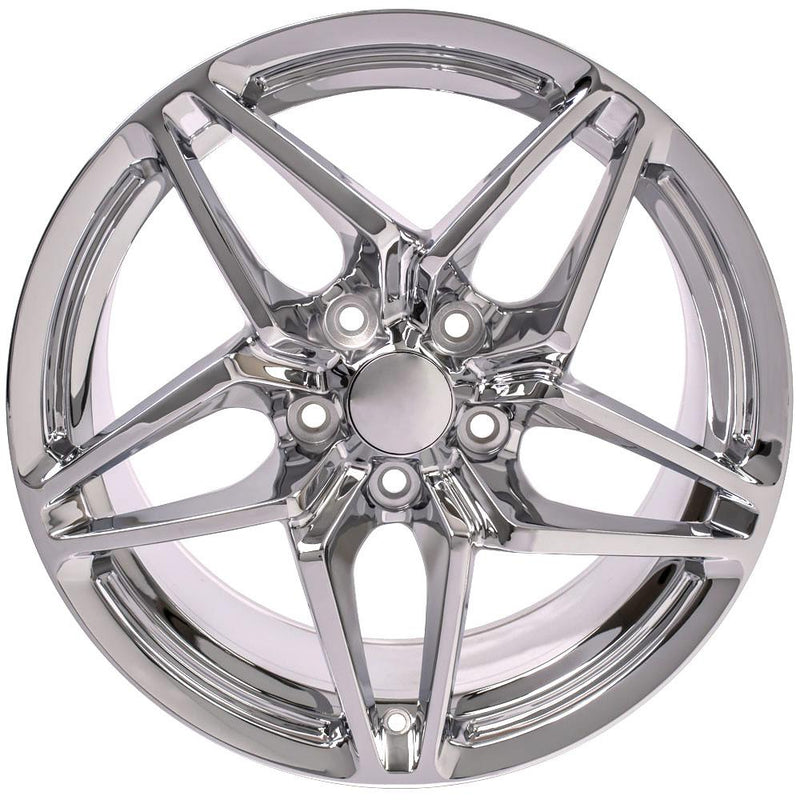 OE Wheels CV31 18x10.5 5x120.65 56et Chrome Wheel - View 2