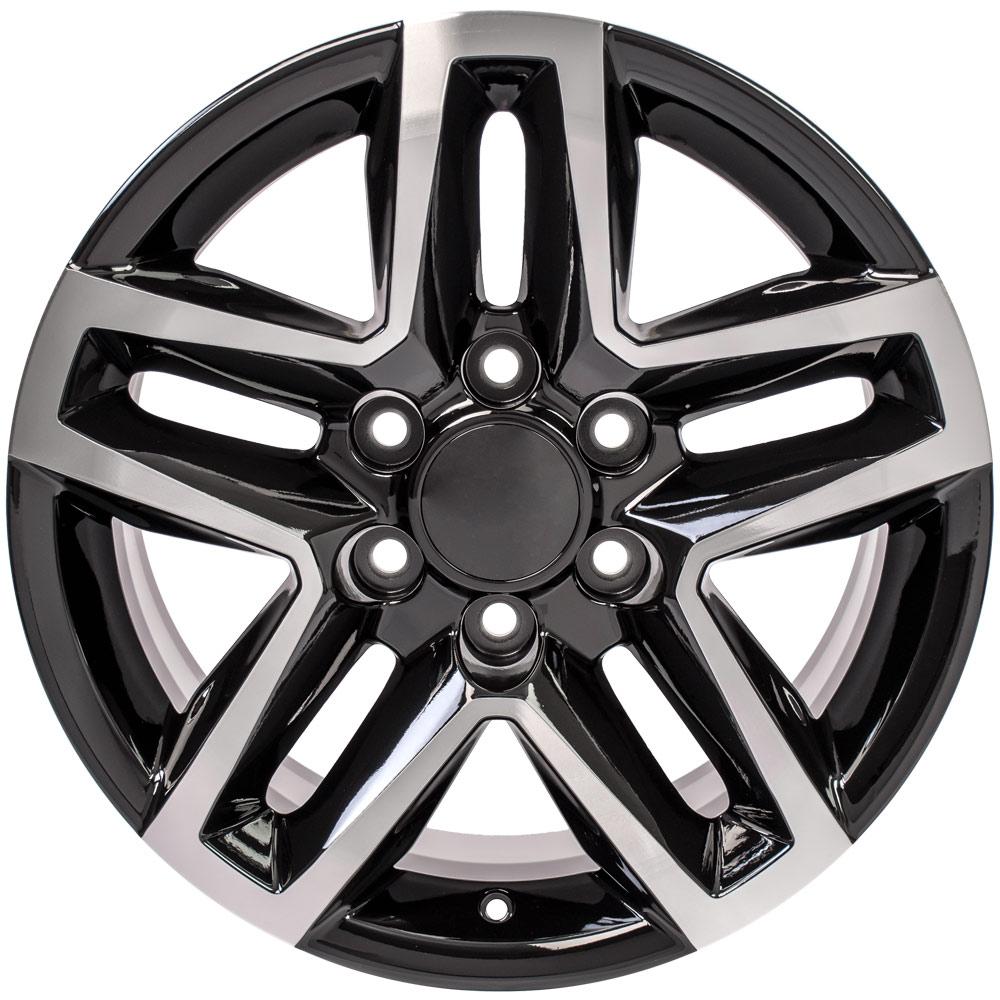 OE Wheels CV34B 18x8.5 6x139.7 26et Gloss Black Machined Wheel - View 2